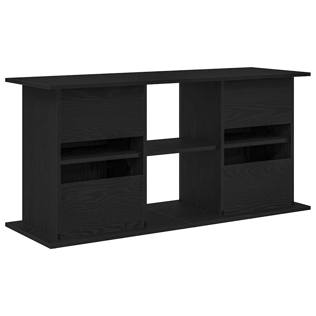 vidaXL Supporto Acquario 121x41x58 cm Legno Multistrato Rovere Nero