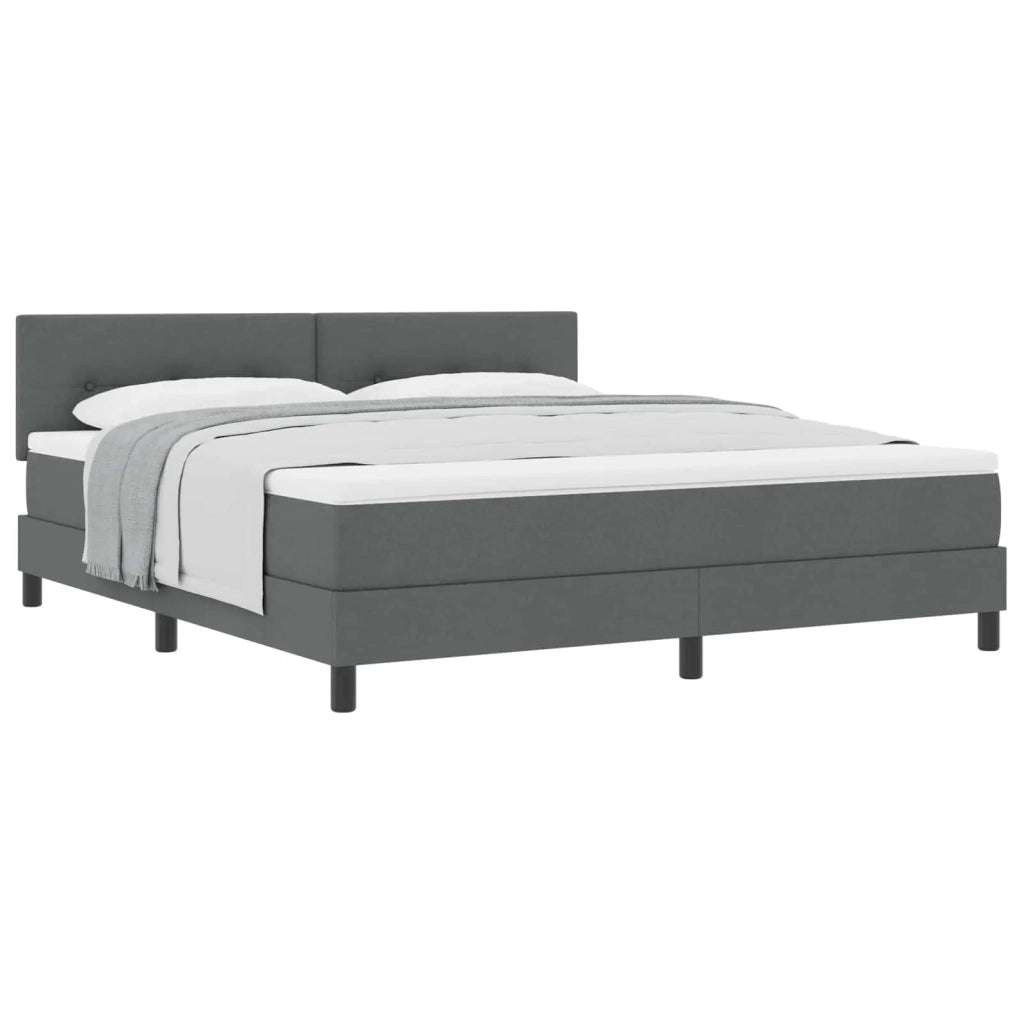 Letto a molle con testiera Grigio scuro 180 x 200 cm Tessuto 3338707
