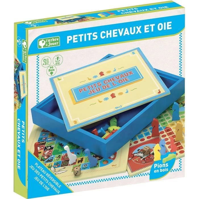 THE PLAYING TREE - 66310 - PICCOLI CAVALLI E GIOCHI D'OCA - SCATOLA DI LEGNO