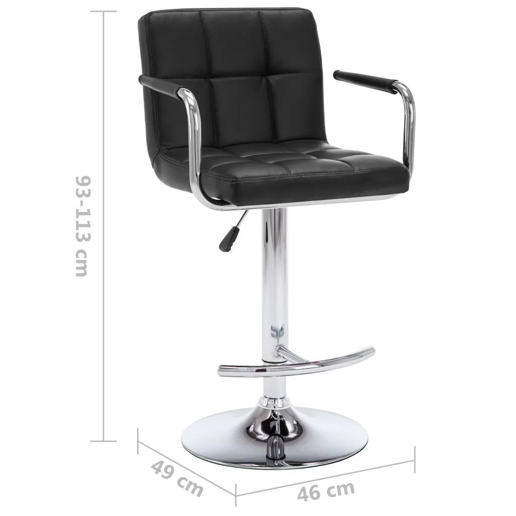 Sgabelli da Bar 2 pz Neri in Similpelle cod mxl 54941