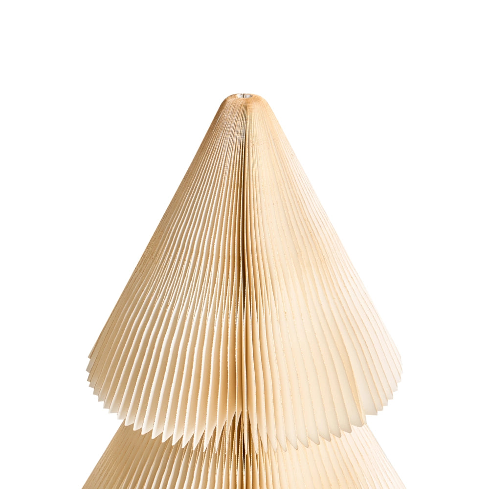 Set di 2 alberi di Natale Figurine Beige Carta a nido d'ape Effetto 3D Stile Origami Motivo festivo
