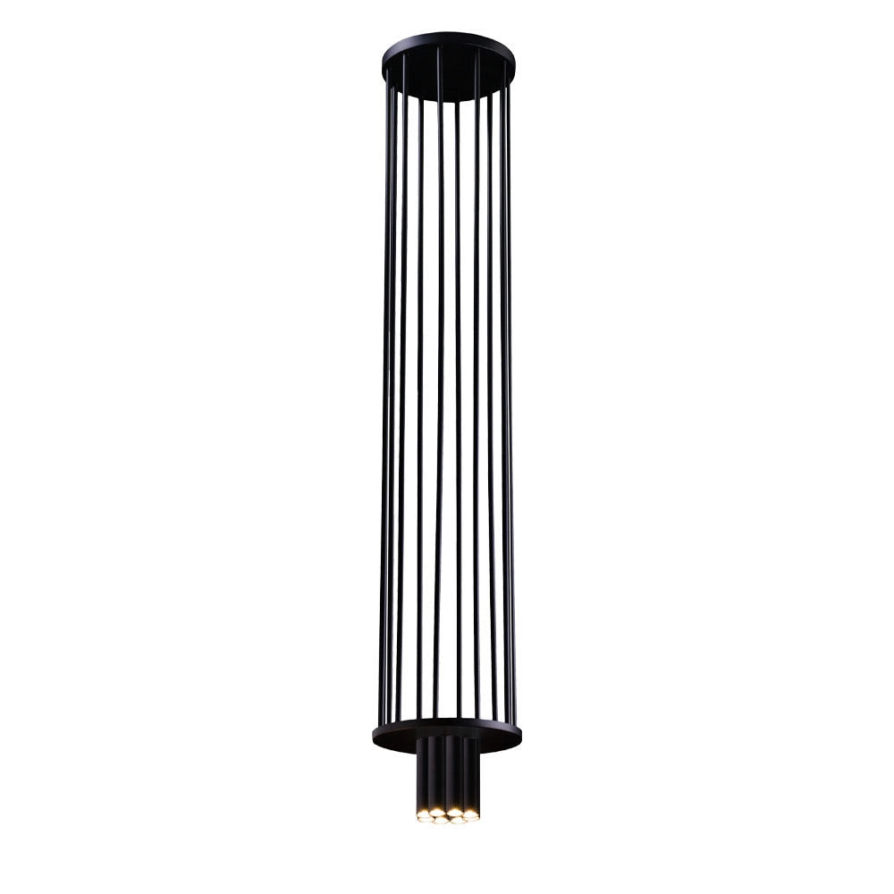 Lampada sospesa Dohar IHI moderna nera metallo 8xG9 Ø20cm