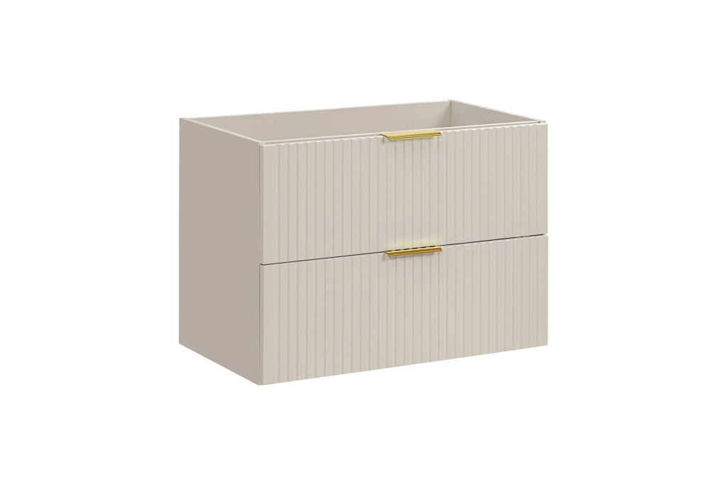 Mobile sottolavabo 80 cm 2 cassetti Adel Cashmere 80 x 57 x 46 cm
