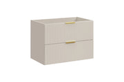 Mobile sottolavabo 80 cm 2 cassetti Adel Cashmere 80 x 57 x 46 cm