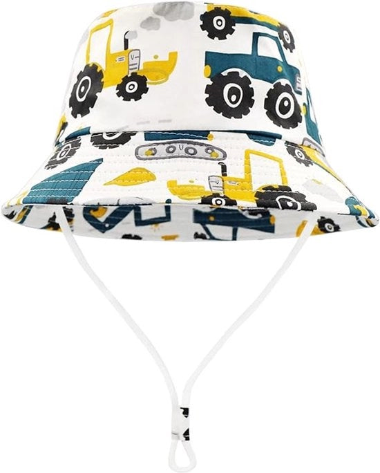 Cappello per bambino, cappello da spiaggia, cappello a cono per bambini, cappello per ragazzi e ragazze, cappello a bavero largo in cotone, cappello a cono estivo 52cm