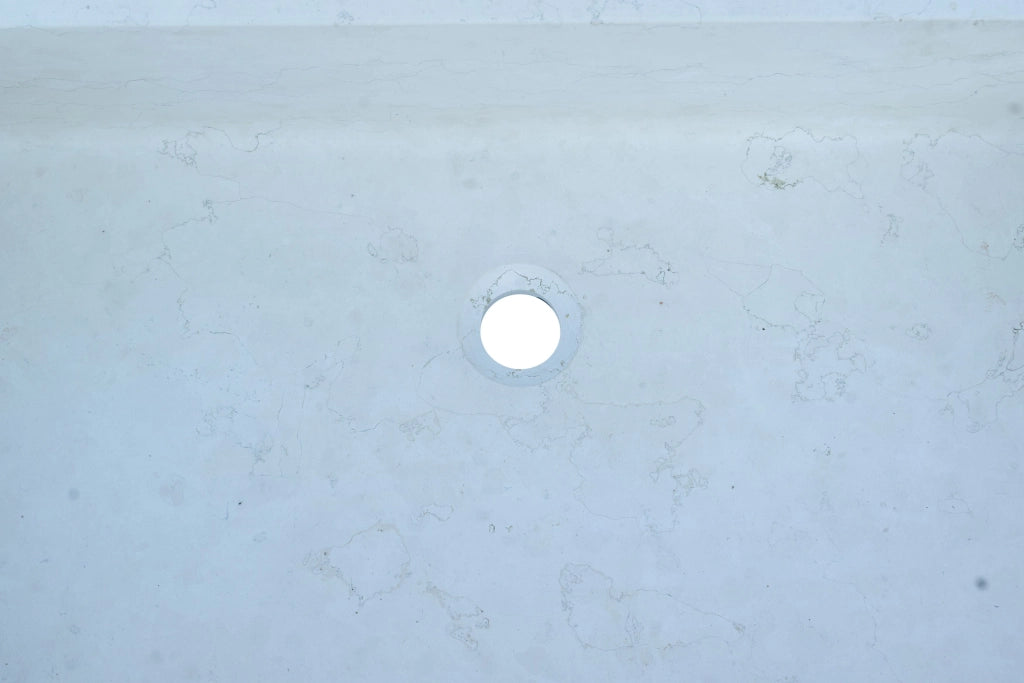Biscottini Acquaio in marmo bianco L90xPR60xH20 cm Vasca realizzata completamente