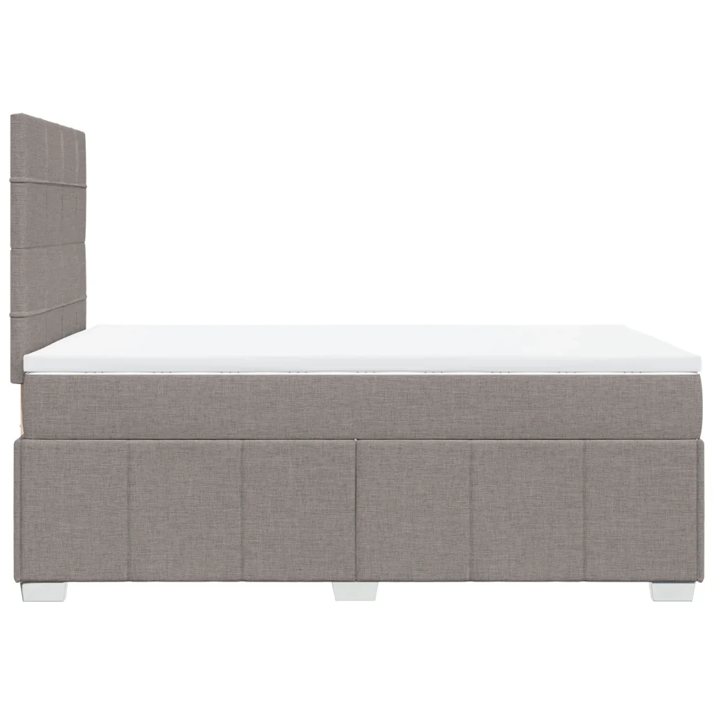 Giroletto a Molle con Materasso Tortora 120x190 cm in Tessuto