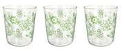 Set 3 Bicchieri da Tavola Vino Acqua Velo Flower Verde 315 cc Cerve