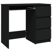 Scrivania tavolo postazione di lavoro mobile per computer studio 90 x 45 x 76 cm legno ingegnerizzato nero 02_0023925
