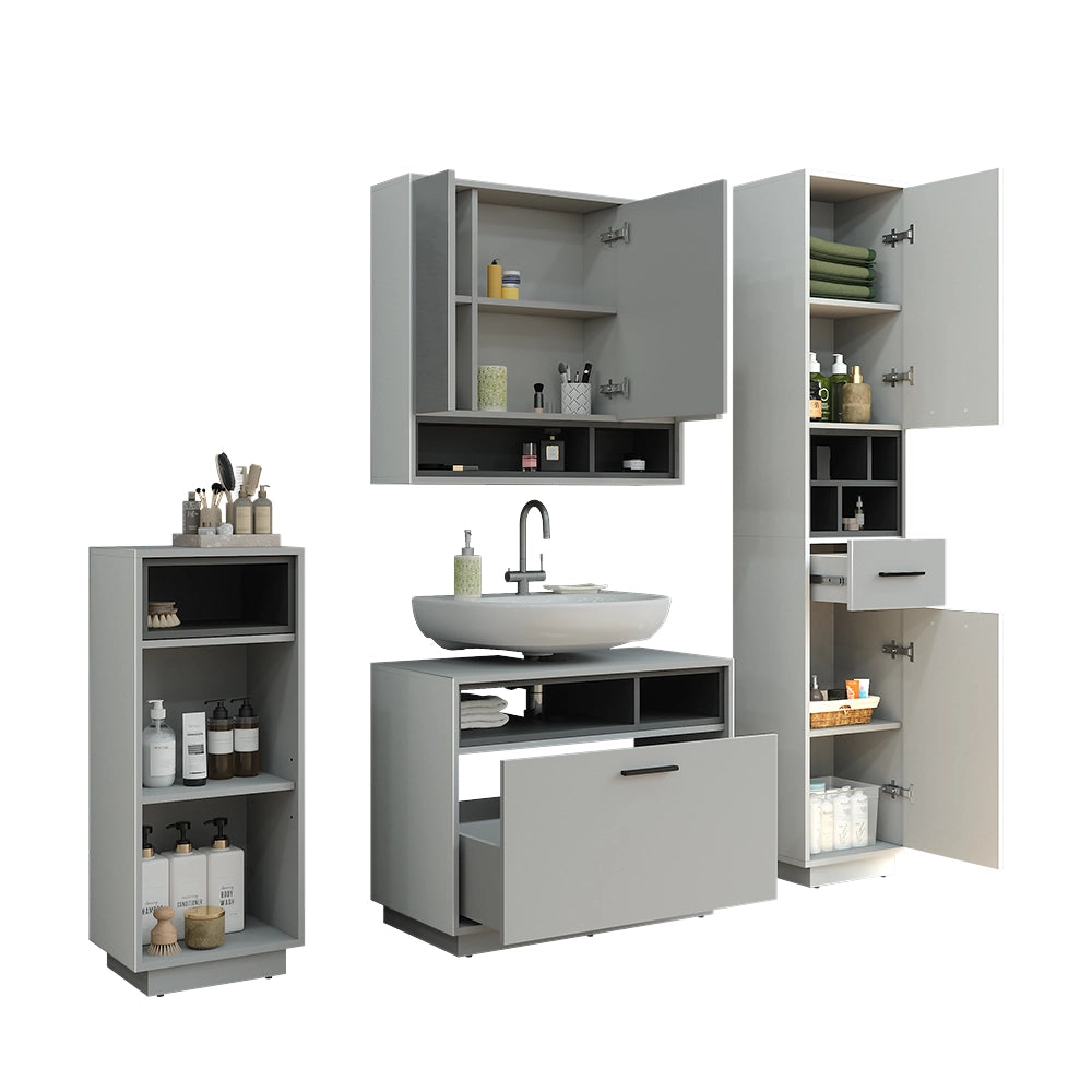 Vicco Set di mobili da bagno Grigio/antracite Set 4