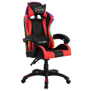 Sedia girevole da ufficio/studio/videogioco con illuminazione LED RGB e similpelle multicolore 02_0024214
