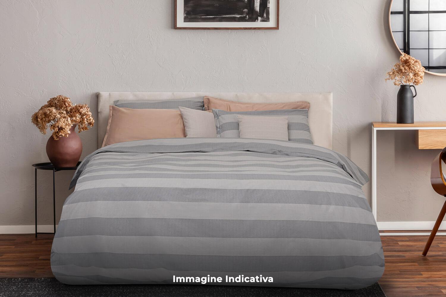 Copripiumino Singolo con Federa Stampato in Puro Cotone Cober Trendy Ecru