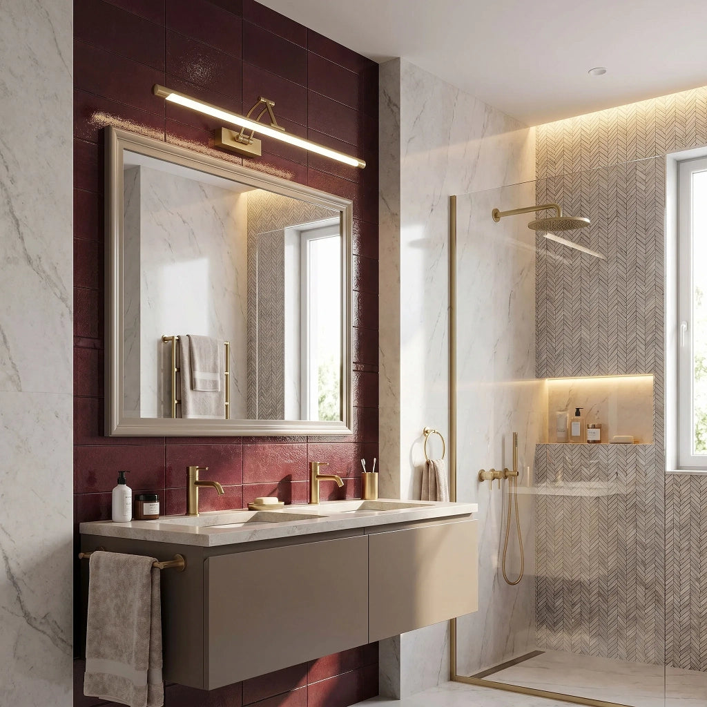 Applique Da Bagno Led Swe023-1w 60cm Brush Gold