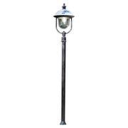 Palo Esterno Classico Bari Metallo E Ceramica Nero Sfumato Argento 1 Luce E27