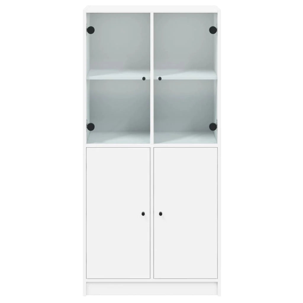 Buffet credenza cassettiera mobiletto mobile contenitore organizer cucina soggiorno salotto alto con ante 68 x 37 x 142 cm legno ingegnerizzato bianco 02_0032227