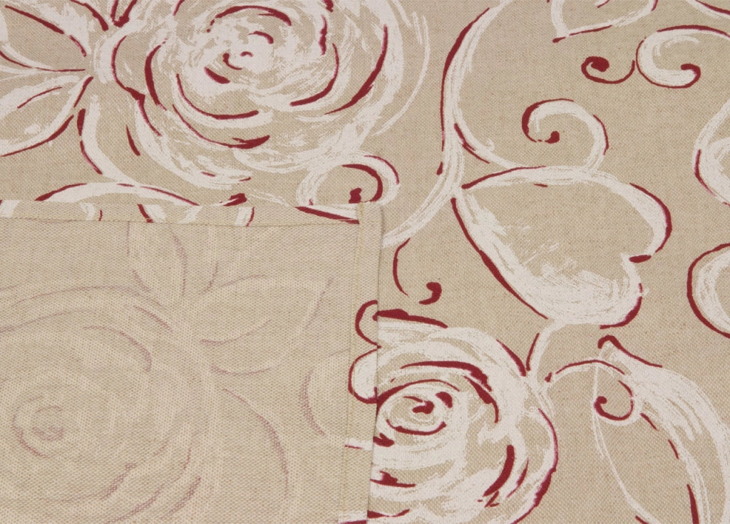 Tovaglia Miros Disegno Amelie Rosso - 140x140 - Amelie Rosso