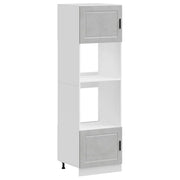 Set di 2 mobili da forno classici 60 x 57 x 207 cm con piedini regolabili design salvaspazio in legno ingegnerizzato grigio cemento 02_0055720