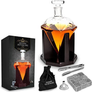 Karaf a Whisky con Disegno a Diamanti - 04521