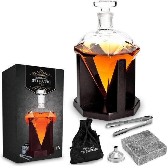 Karaf a Whisky con Disegno a Diamanti - 04521