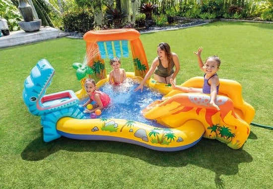 Piscina per bambini con scivolo - Piscina - Piscina per bambini - Piscina per giochi - Piscina per giochi con scivolo