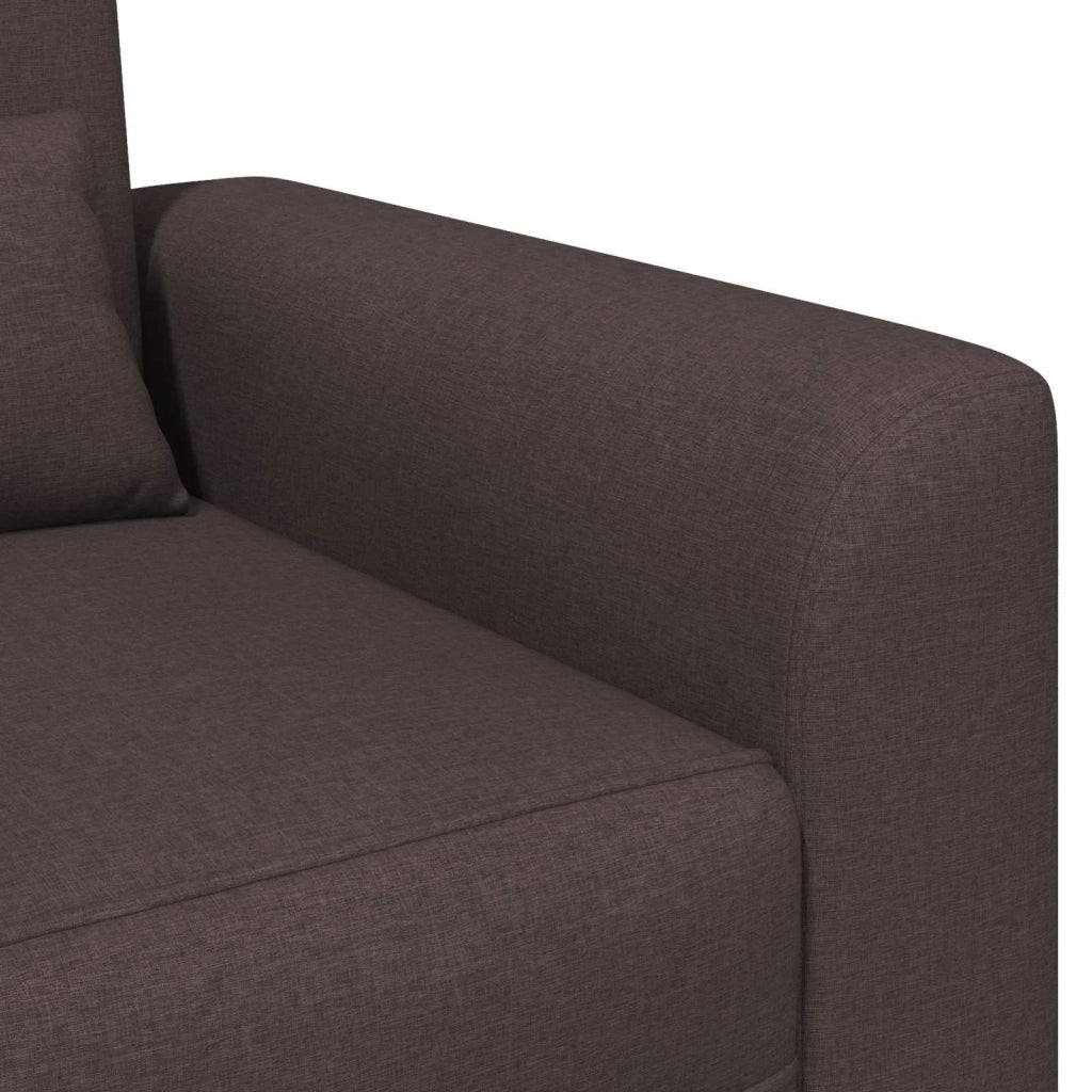 Poltrona-Divano Sedia-Poltroncina Marrone Scuro Tessuto 222436