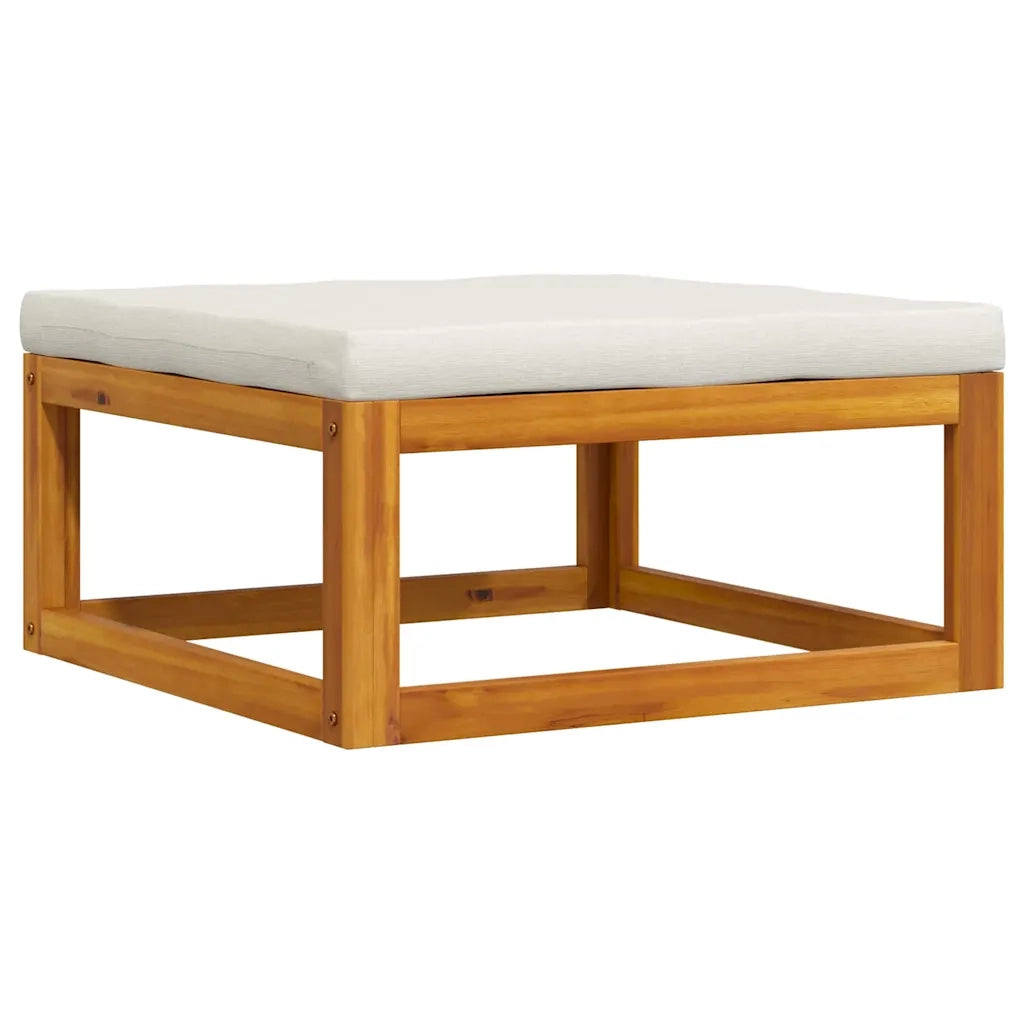 Salotto da Giardino-Set Divani da Giardino 3 pz con Cuscini Crema in Legno Acacia 143501