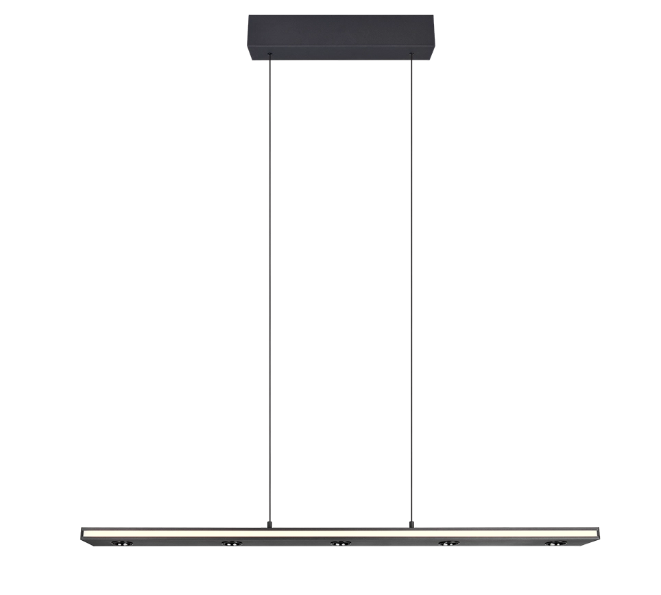 Lampada a sospensione LED bi-emissione, metallo, nero, L110 cm, Graham
