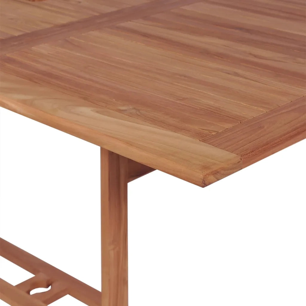 Set da Pranzo Giardino 11 pz Sedie Pieghevoli Massello di Teak 43043