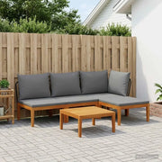 5 pcs Set da Giardino con Cuscini Naturale 3407735