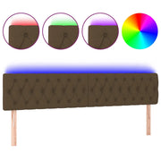 Testiera | Testata a LED Marrone Scuro 180x7x78/88 cm in Tessuto