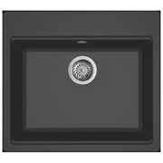 Elleci Lavello da Incasso Granitek Time 105 Monovasca 57x51 cm Nero Matt