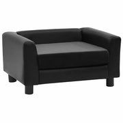 Divano per Cani Nero 60x43x30 cm in Peluche e Similpelle CFW5644030