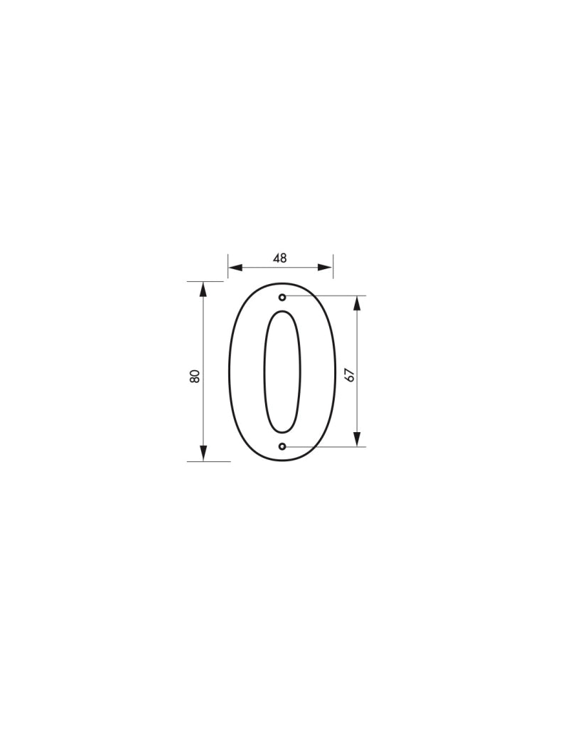 Numero "8" H 51 mm da avvitare – THIRARD
