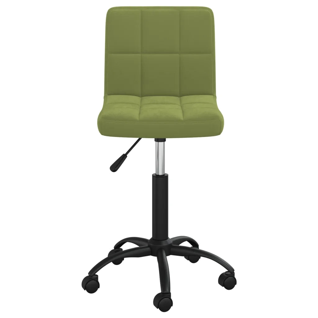 Sedia da Ufficio | Sedia da Gaming Girevole Verde Chiaro in Velluto