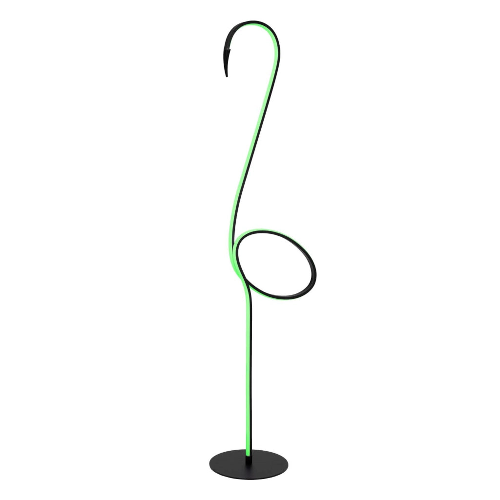 Lampada da terra LED integrato RGB nera Flamingo Lucide