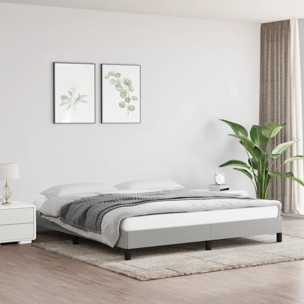 Giroletto senza Materasso Grigio Chiaro 160x200 cm Tessuto 346728