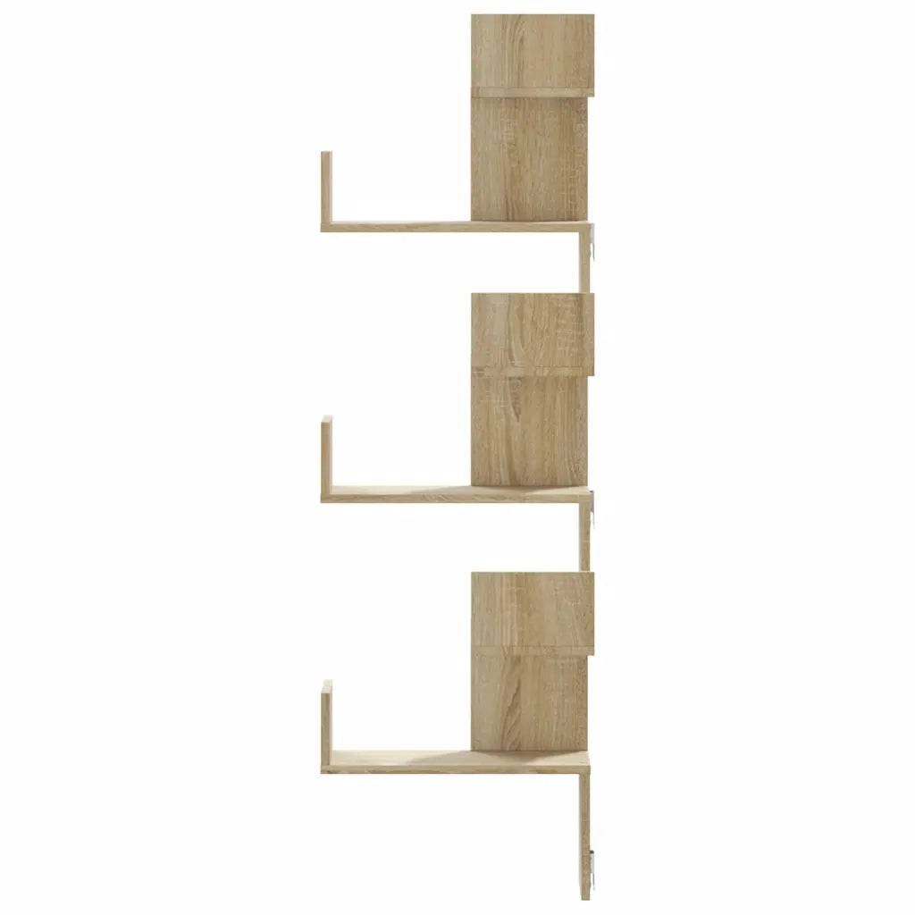 Scaffale Angolare a Muro Sonoma 45x45x147 cm Legno Multistrato 852638