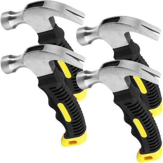 Mini-hammer 8 oz - Manico antiscivolo - Asta in acciaio resistente - Dimensioni 16,5 x 12 x 2,5 cm - Grip comodo