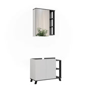 Vicco Set di mobili da bagno Antracite/bianco 2 parti