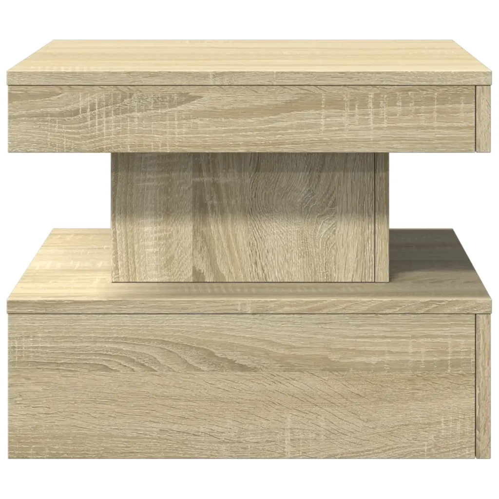Tavolino da Salotto-Tavolino da soggiorno Gambe in Metallo Rovere Sonoma 50x50x40 cm 243224