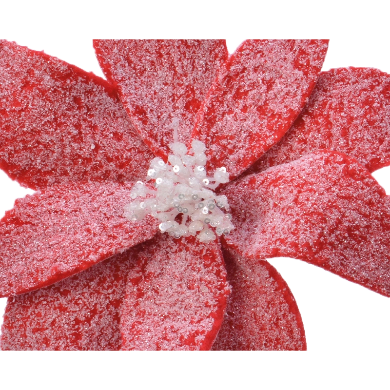 Fiori natale innevati assortiti Ø29 cm