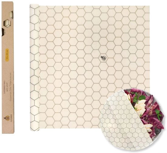 Pacco di carta per cera d'api per alimenti, Rulli di carta per cera d'api grandi, Rulli di carta per cera d'api riutilizzabili per imballaggio, Carta per cera d'api per alimenti, Carta per formaggio e pane, 90x33cm
