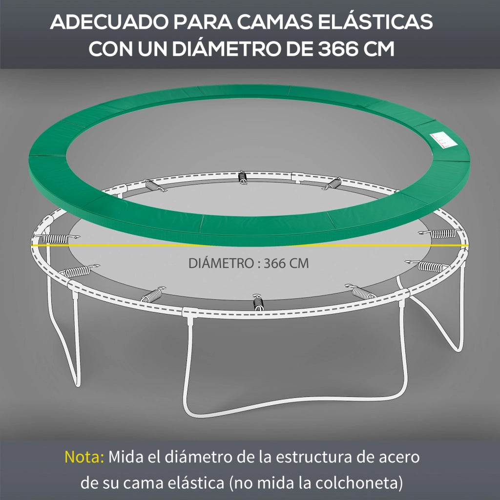 Copertura di Protezione per Trampolino ¨C Zephmum ¨C Verde ?366 cm
