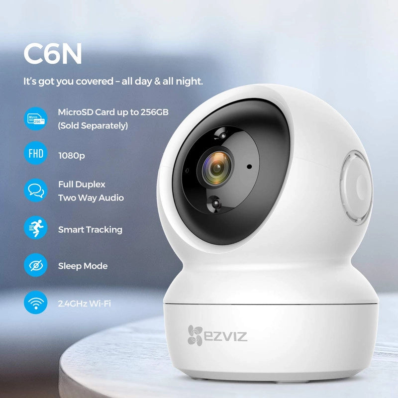 Telecamera Wi-Fi Interno 1080p Videocamera Sorveglianza Interno. Rotazione a 360¬∞. Visione Notturna EZVIZ C6N
