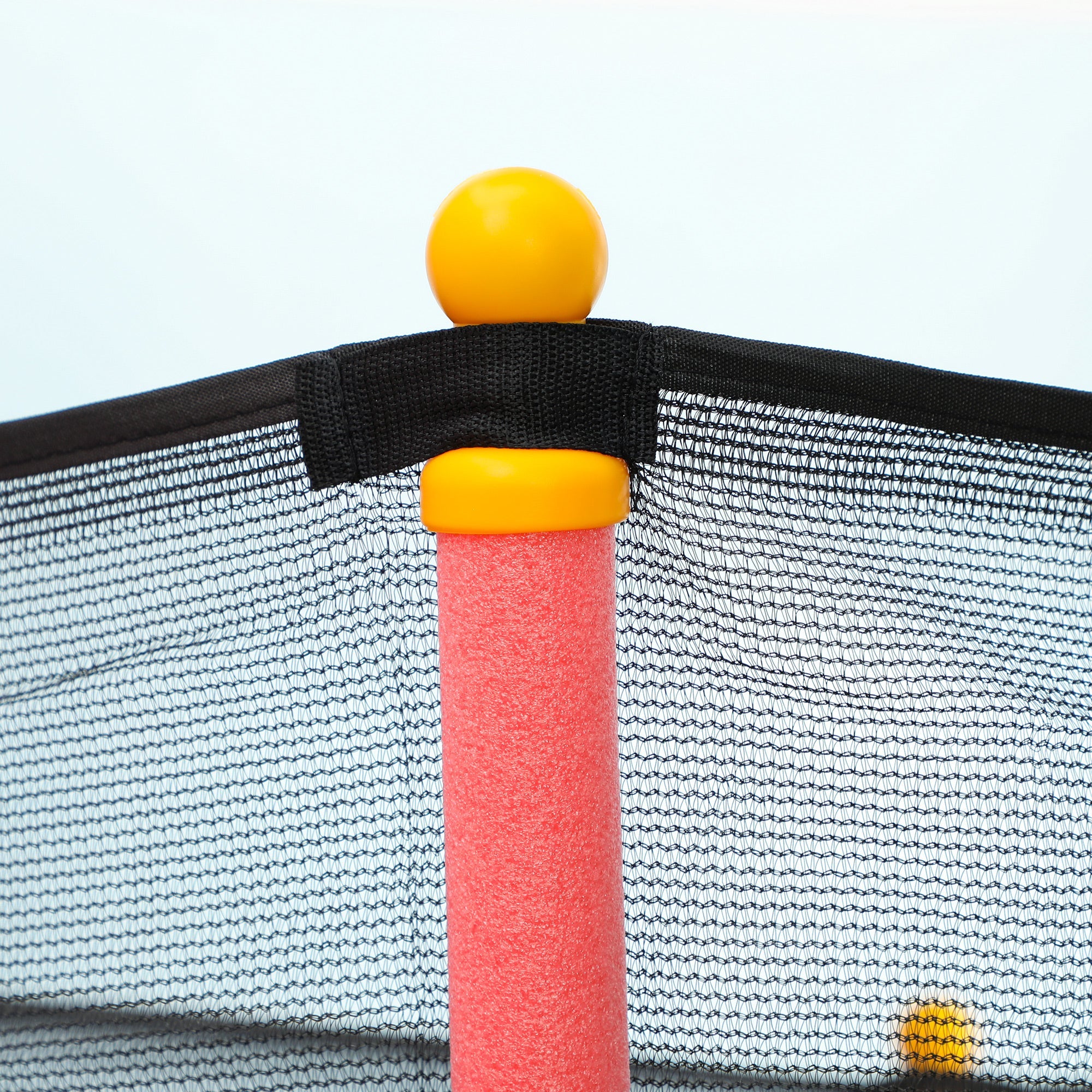 Tappeto Elastico per Bambini Ø163.5x190 cm con Ingresso a Cerniera e Pali Imbottiti Rosso