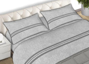 Completo Lenzuola In Morbida Flanella Made Italy Disegno Easy C.N - 1 Piazza E Mezza - Grigio