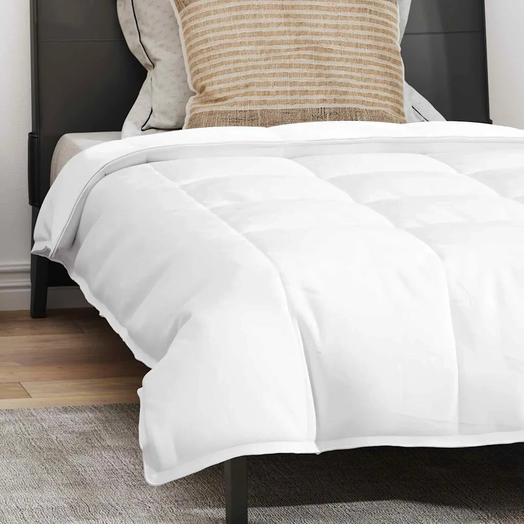vidaXL Set di piumini con cuscino 2 pcs Bianco 155 x 220 cm Piume