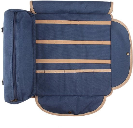 Set da barista blu, set da barista multifunzionale, borsa da spalla portatile per esterno, set da viaggio da barista