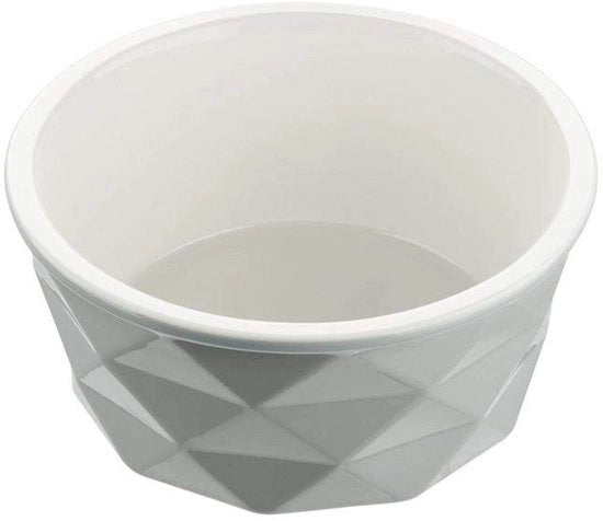Ciotola ceramica EIBY, contenitore per cibo e bevande, antiscivolo, 1900 ml, grigio