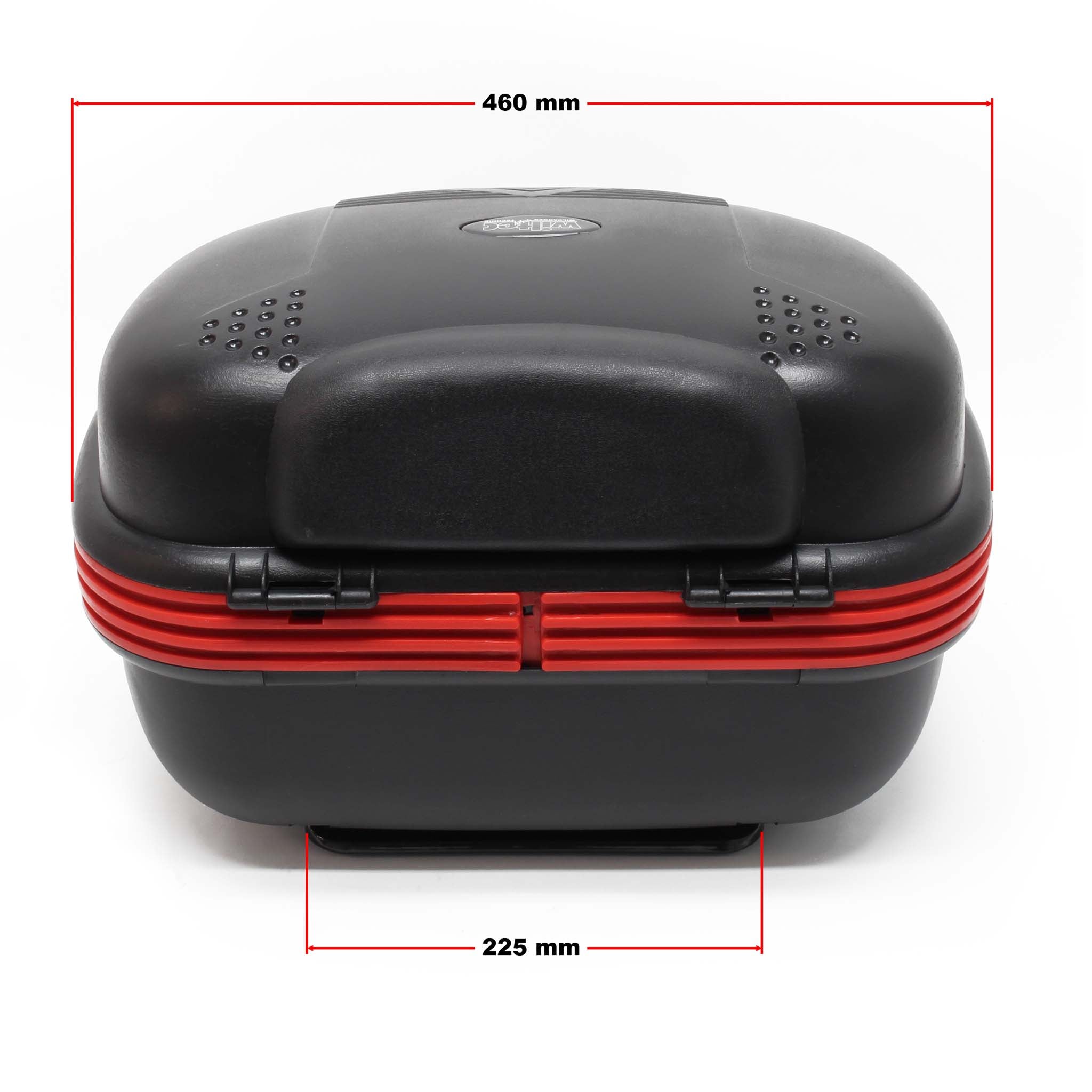 Bauletto posteriore per scooter e moto 31 litri nero opaco 46x39,5x28,5 cm Top case rigido